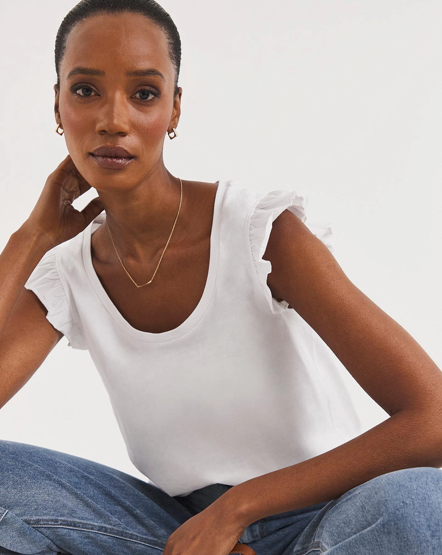 Ruffle Sleeve Vest Top 1 Ruffle Sleeve Vest Top