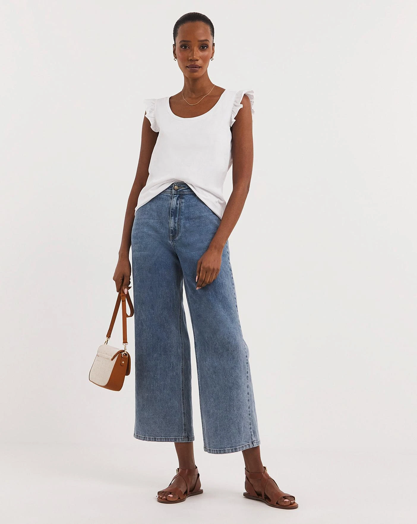 Ruffle Sleeve Vest Top 2 Ruffle Sleeve Vest Top - Image 2