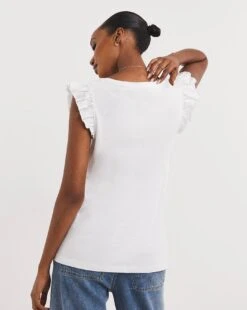 Ruffle Sleeve Vest Top 7 Ruffle Sleeve Vest Top -JD Williams Shop y01aa935770w