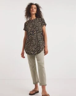Value Cotton Split Side Curved Hem Tunic