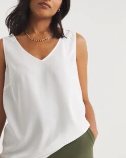 V Neck Woven Vest -JD Williams Shop y01bm925758w