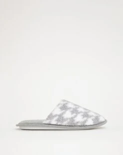 Houndstooth Mule Slipper EEE Fit