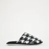 Houndstooth Mule Slipper E Fit