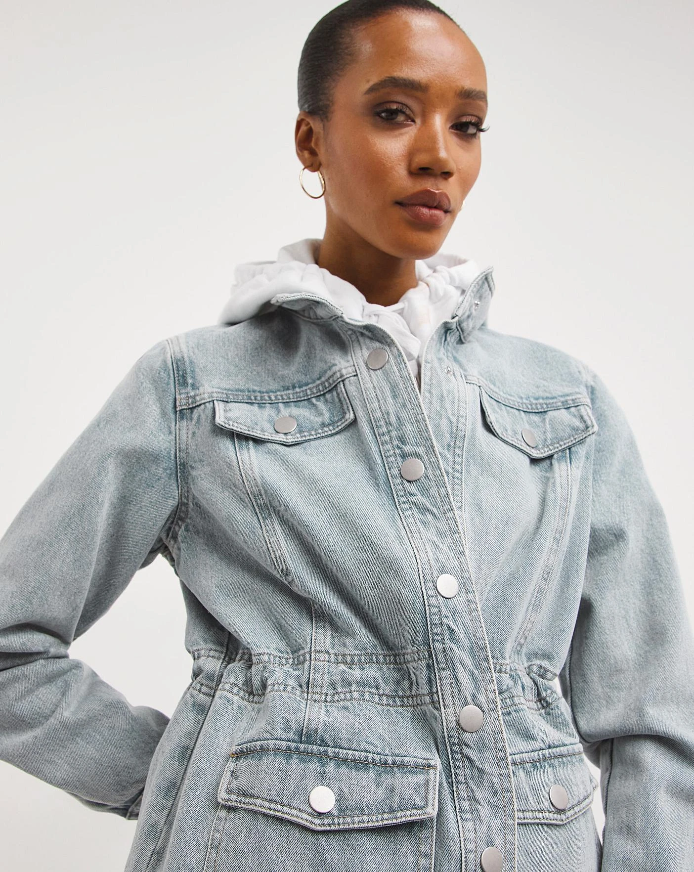 Light Blue Utility Denim Jacket 2 Light Blue Utility Denim Jacket - Image 2