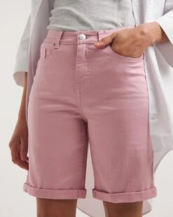 24/7 Dusky Pink Knee Short -JD Williams Shop y01fc595721w