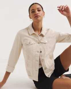 Ecru Western Denim Jacket -JD Williams Shop y01fc614730w