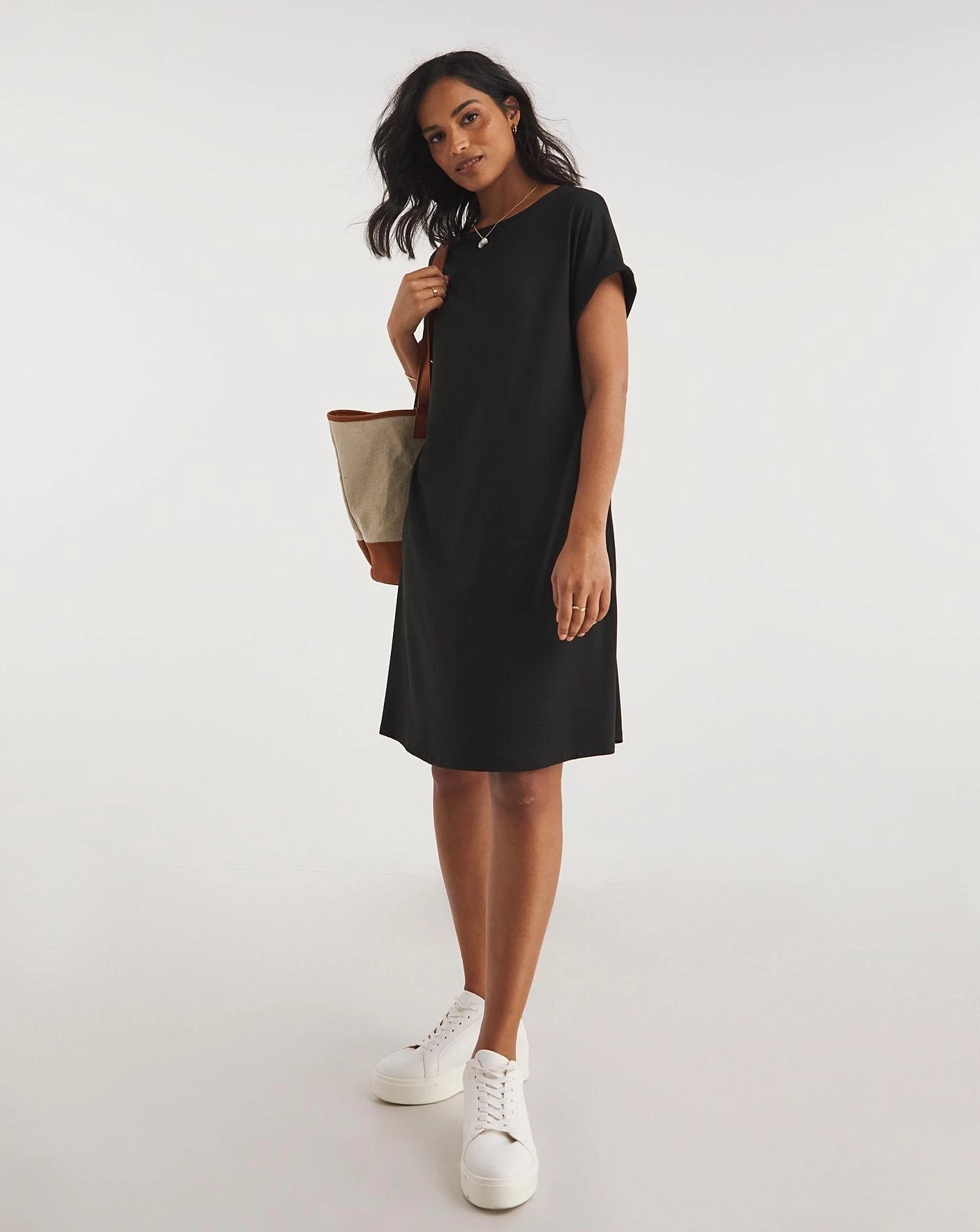 Black Soft Touch Jersey A-Line Dress 1 Black Soft Touch Jersey A-Line Dress