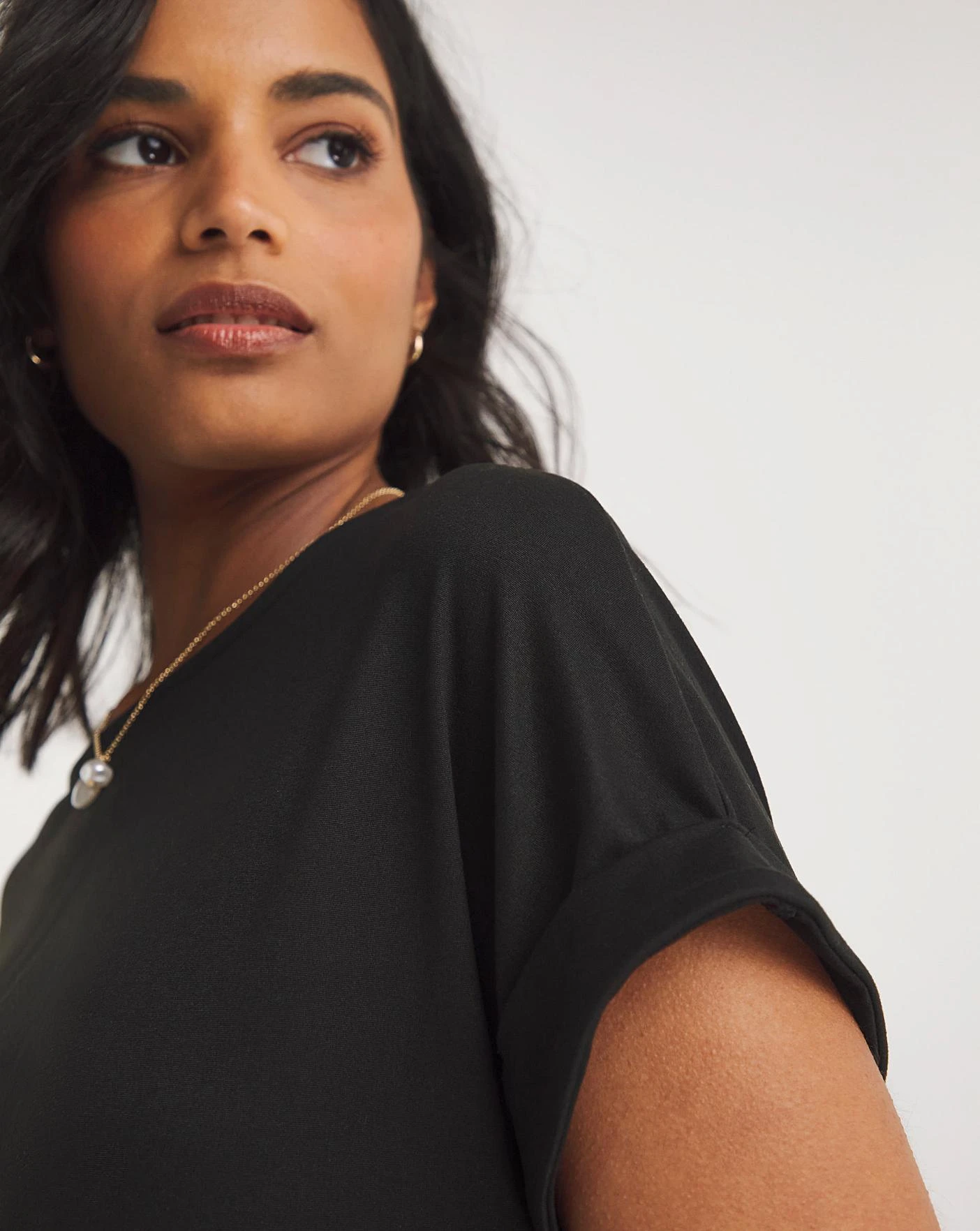 Black Soft Touch Jersey A-Line Dress 7 Black Soft Touch Jersey A-Line Dress - Image 7