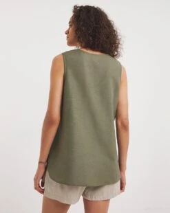 V Neck Linen Vest -JD Williams Shop y01fv483740w