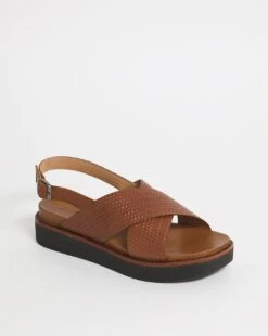 Leather Crossover Sandal E Fit 7 Leather Crossover Sandal E Fit -JD Williams Shop y01fw394765s
