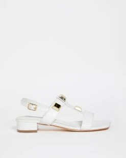 Stud Detail Low Heeled Sandal E Fit
