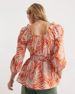 Square Neck Linen Top -JD Williams Shop y01gp172722w