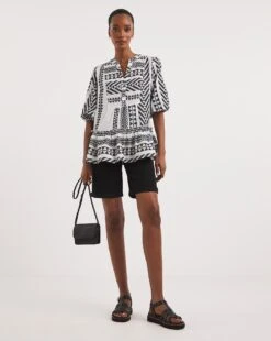 V Neck Embroidered Top 6 V Neck Embroidered Top -JD Williams Shop y01gp184707w