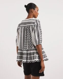 V Neck Embroidered Top 7 V Neck Embroidered Top -JD Williams Shop y01gp184708w