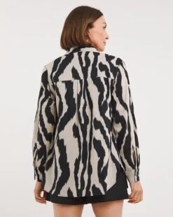 Zebra Print Cotton Voile Shirt -JD Williams Shop y01gp479758w