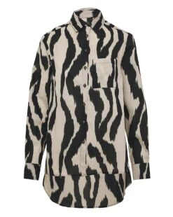 Zebra Print Cotton Voile Shirt -JD Williams Shop y01gp479760s