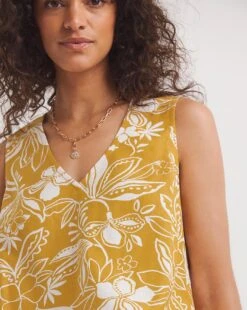 V Neck Linen Vest -JD Williams Shop y01gp523739w