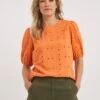 Puff Sleeve Broderie Top