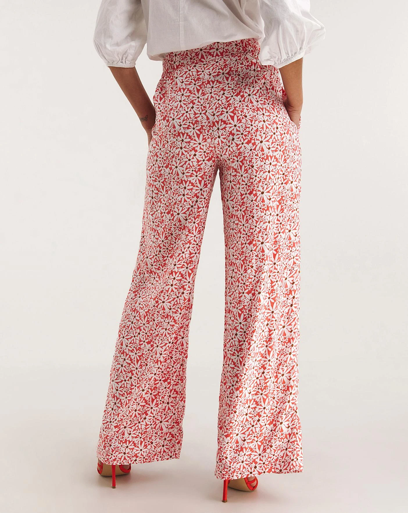 Floral Print Formal Wide Leg Trouser 2 Floral Print Formal Wide Leg Trouser - Image 2