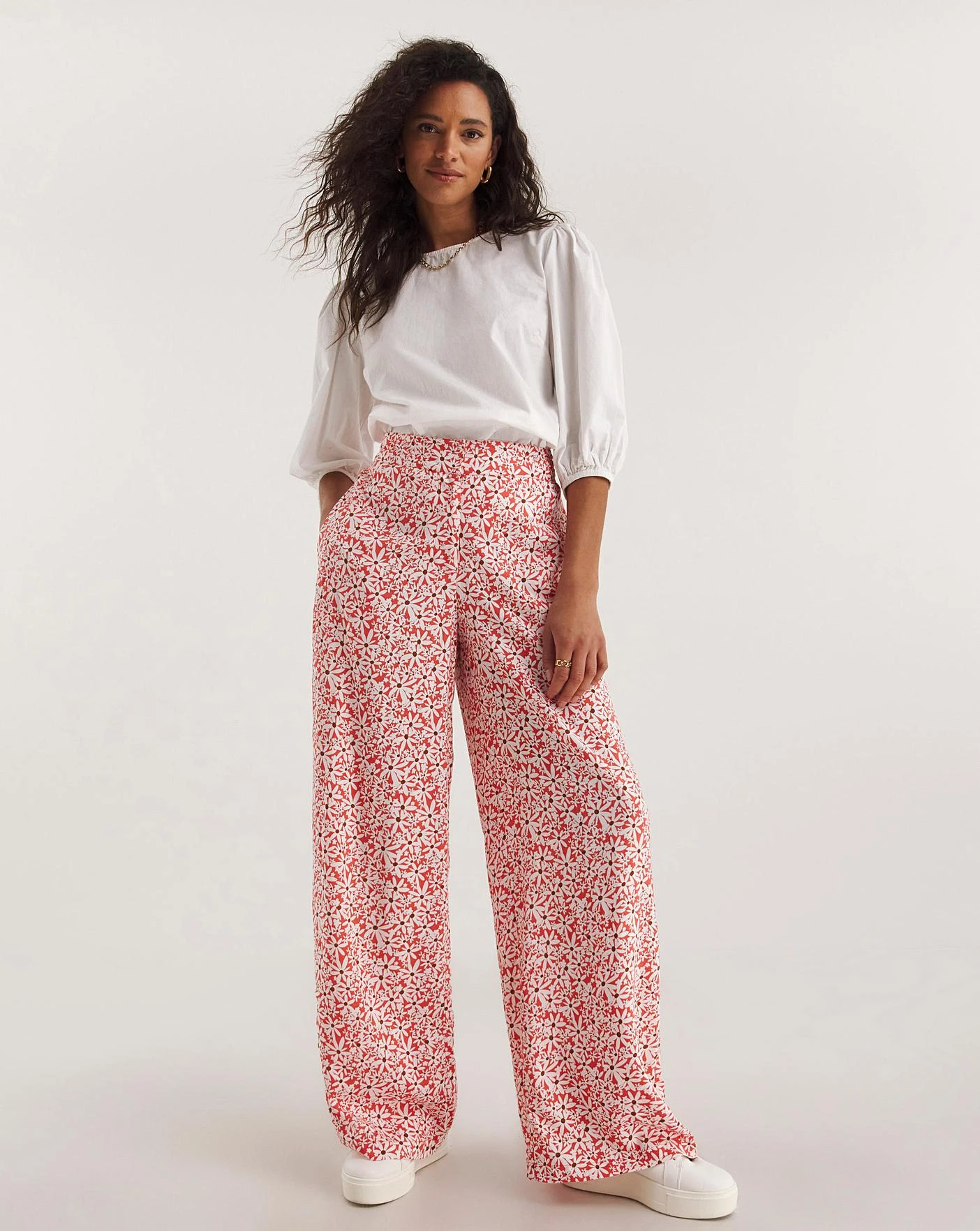 Floral Print Formal Wide Leg Trouser 4 Floral Print Formal Wide Leg Trouser - Image 4