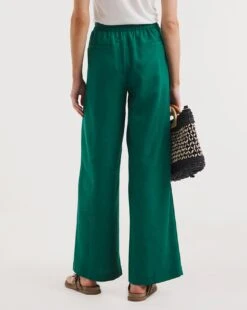 Evergreen Linen Mix Wide Leg Trousers 6 Evergreen Linen Mix Wide Leg Trousers -JD Williams Shop y01gz423722w