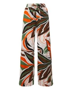 Tropical Print Linen Wide Leg Trousers -JD Williams Shop y01gz431727s