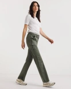 Stretch Washed Cargo Detail Trousers