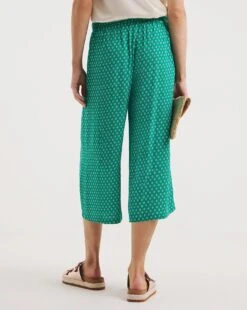 Green Geo Print Crinkle Culottes -JD Williams Shop y01gz558719w