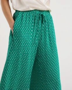 Green Geo Print Crinkle Culottes -JD Williams Shop y01gz558722w