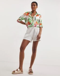 White Soft Cotton Shorts