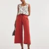 Cinnamon Linen Mix Wide Leg Culottes