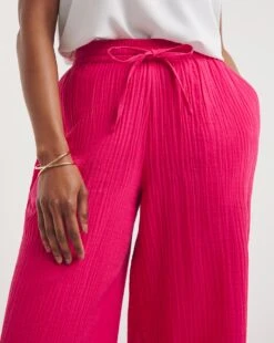 Watermelon Pink Soft Cotton Culottes -JD Williams Shop y01gz624721w
