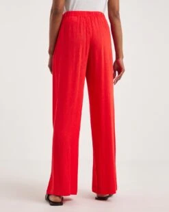 Raspberry Crinkle Wide Leg Trousers 7 Raspberry Crinkle Wide Leg Trousers -JD Williams Shop y01gz717722w