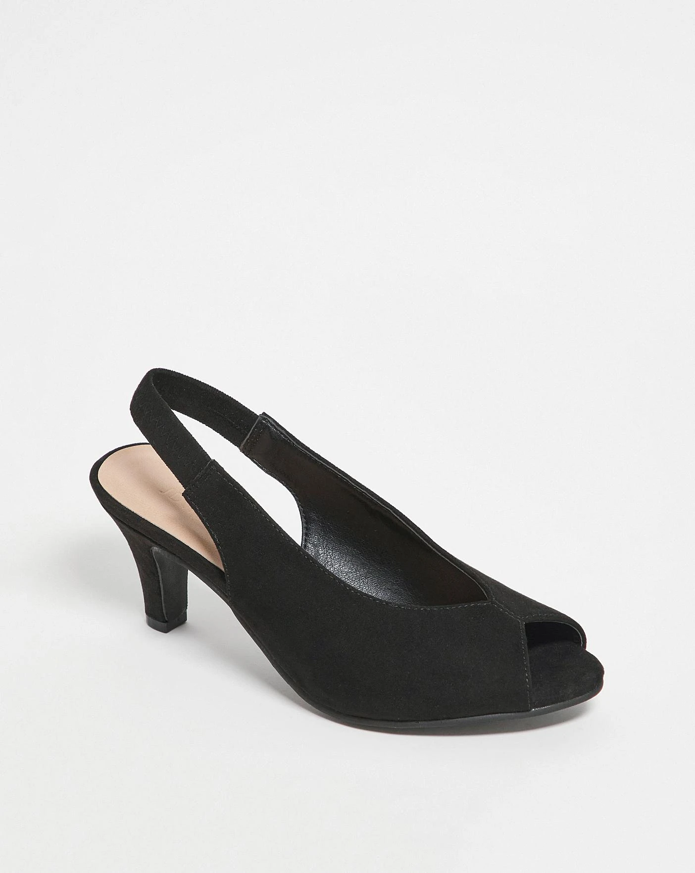 Flexi Sole Peep Toe Heeled Shoe E Fit 2 Flexi Sole Peep Toe Heeled Shoe E Fit - Image 2