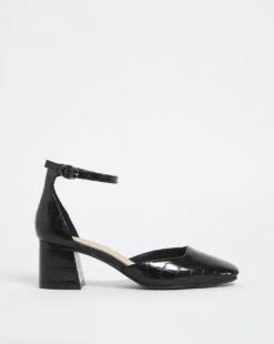 Two Part Block Heel Shoe EEE Fit