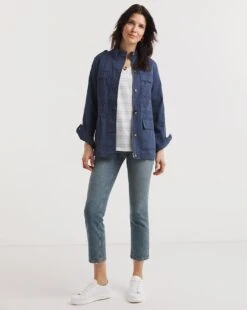 Blue Utility Jacket -JD Williams Shop y01oz365752w