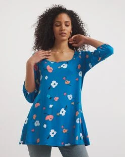 Square Neck Volume Sleeve Top