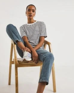 2 Pack Stripe Crew Neck T-Shirts -JD Williams Shop y01qb223737w