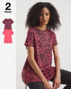 2 Pack Short Sleeve Swing Tunics