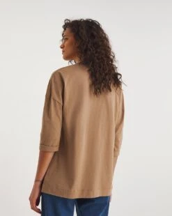 Camel Cotton Slub Seam Detail T-Shirt 7 Camel Cotton Slub Seam Detail T-Shirt -JD Williams Shop y01qb244718w