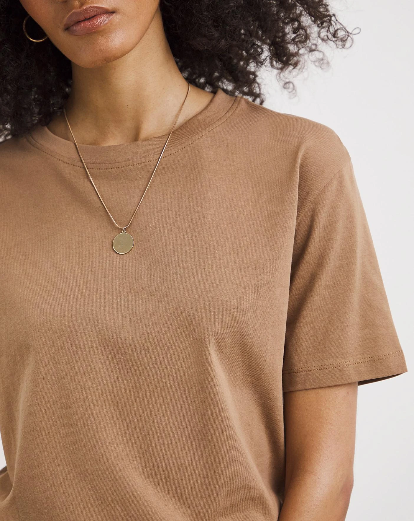 Camel Basic Cotton Crew Neck T-Shirt 2 Camel Basic Cotton Crew Neck T-Shirt - Image 2