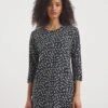 Value Cotton 3/4 Sleeve Crew Neck Tunic