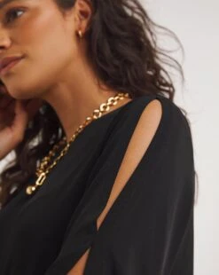 Cold Shoulder Detail 3/4 Sleeve Tunic 6 Cold Shoulder Detail 3/4 Sleeve Tunic -JD Williams Shop y01qb434716w