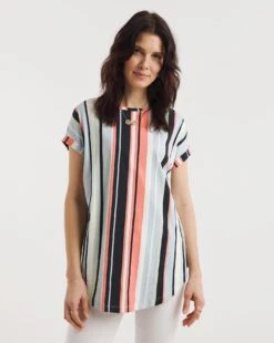 Value Cotton Side Split Curved Hem Tunic