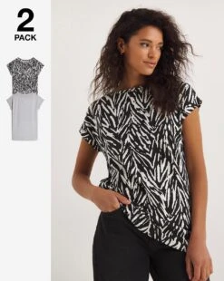 2 Pack Short Sleeve Relaxed T-Shirts