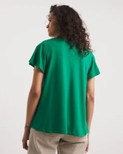 Angel Sleeve Dipped Back Crew Neck Top -JD Williams Shop y01qb613722w