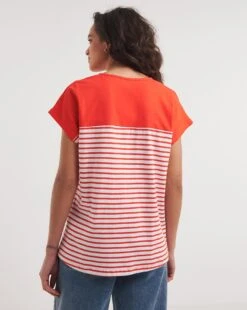 Value Cotton Colour Block Yoke Top -JD Williams Shop y01qb645757w