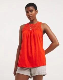 Crochet Detail Vest Top