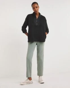 Black Fleece Collar Zip Jacket -JD Williams Shop y01ri041721w