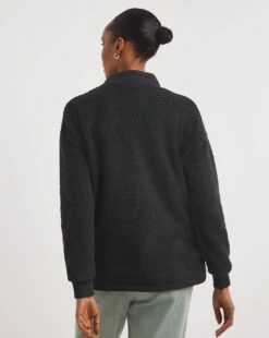 Black Fleece Collar Zip Jacket -JD Williams Shop y01ri041723w